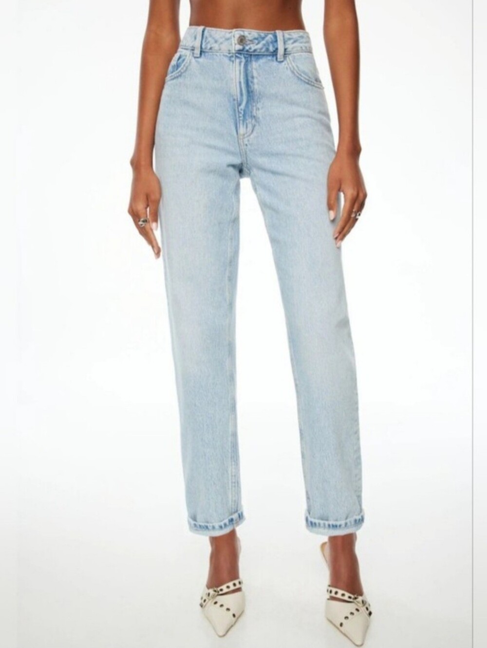 Dynamite  CLAUDIA Light Wash High Rise- Light Blue Mom Jeans